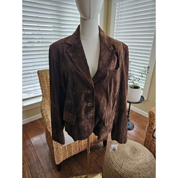 Valerie Stevens Brown Leather Jacket Women's Size XL NWT Vintage Boho - Picture 1 of 16